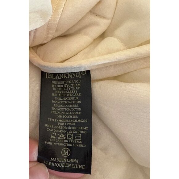 BLANK(NYC) NWT Easy Goin' Quilted Shacket Jacket Off White Size Medium - Picture 11 of 13